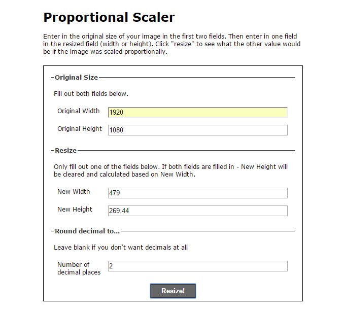 proportional scaler