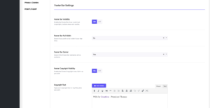 Footer Bar options in Somentra WP theme