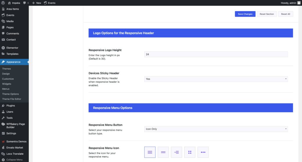 Responsive Logo Height option in Somentra