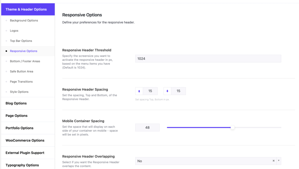 Responsive Header Options in Somentra