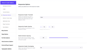 Responsive Header Options in Somentra