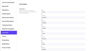 Set Social Links in Somentra