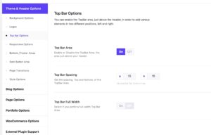 Top Bar Options in Somentra