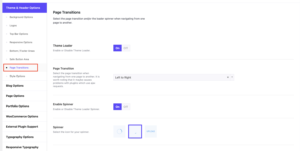 Somentra page transitions