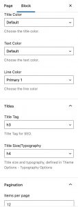 List Title Block in Impeka Options