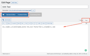 Button shortcode in WPBakery Page Builder - Somentra