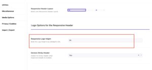 Responsive Logo Height option in Somentra