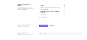 Enable Text Element in Responsive Menu