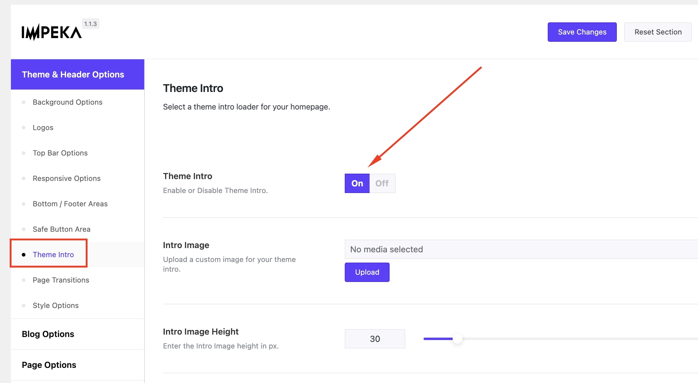 Theme Intro Loader in Impeka