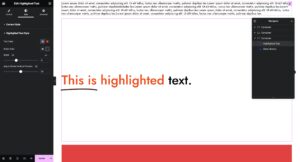Style the Highlighted text element in GW Elementor Addons
